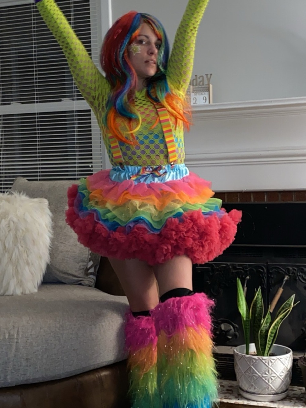 Rainbow Rave/Pride/Halloween 5pc set. Size Small